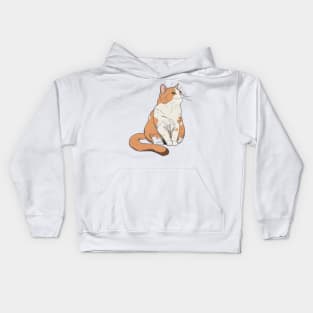 Cat Thinking About Life - Funny Cats Kids Hoodie